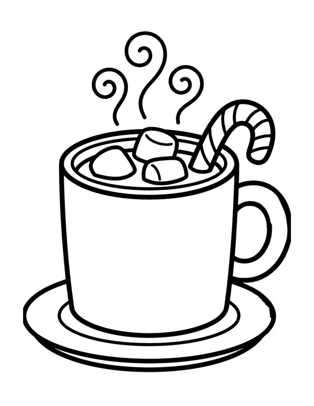 A sample page from inside Bold and Easy Christmas Coloring Book for Adults and Seniors