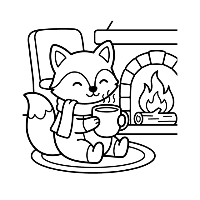 A sample page from inside Cozy Christmas Critters