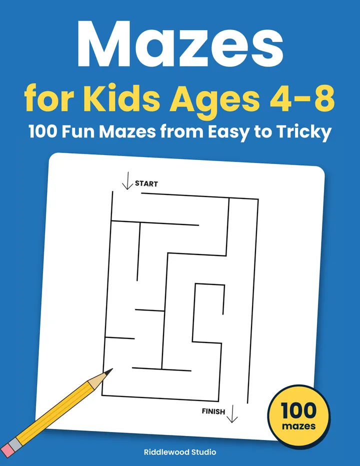 Cover of Maze Book for Kids Ages 4-8