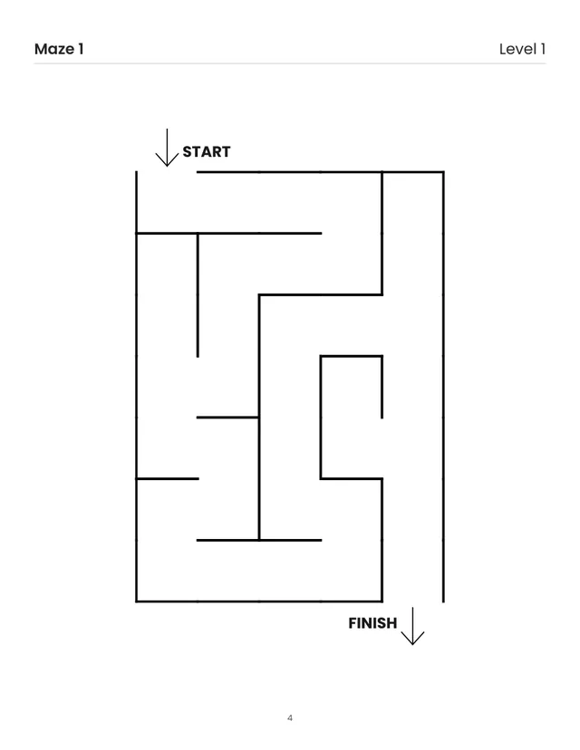 A sample page from inside Maze Book for Kids Ages 4-8