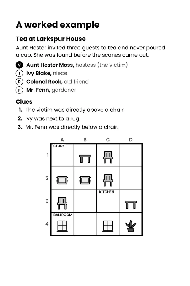 A sample page from inside Alone With the Victim