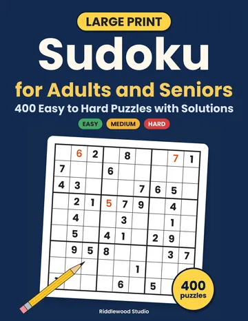 Cover of Large Print Sudoku for Adults and Seniors
