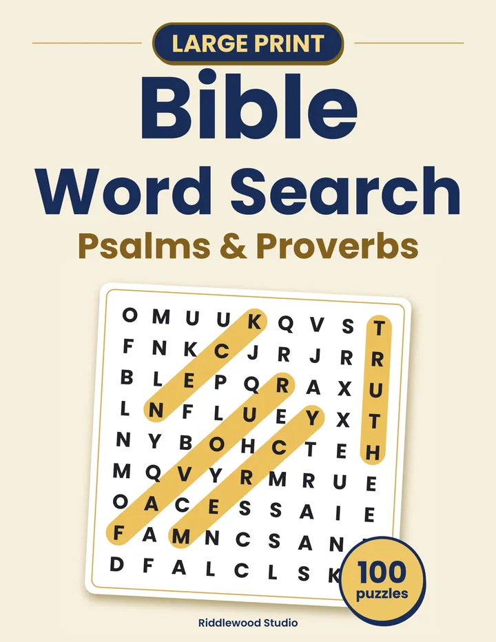 Cover of Large Print Bible Word Search