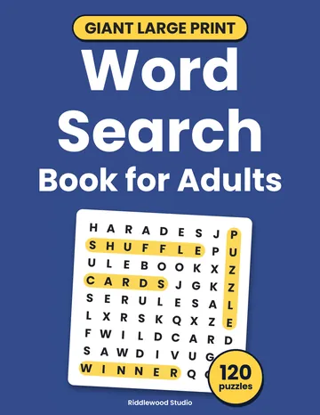 Cover of Giant Large Print Word Search Book for Adults
