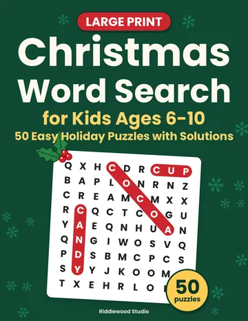 Cover of Christmas Word Search for Kids Ages 6-10 (coming soon)